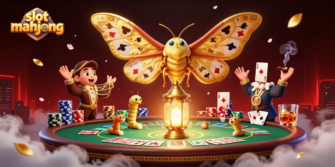 Experience the thrill of slot mahjong with vibrant characters and casino elements in a dynamic scene.