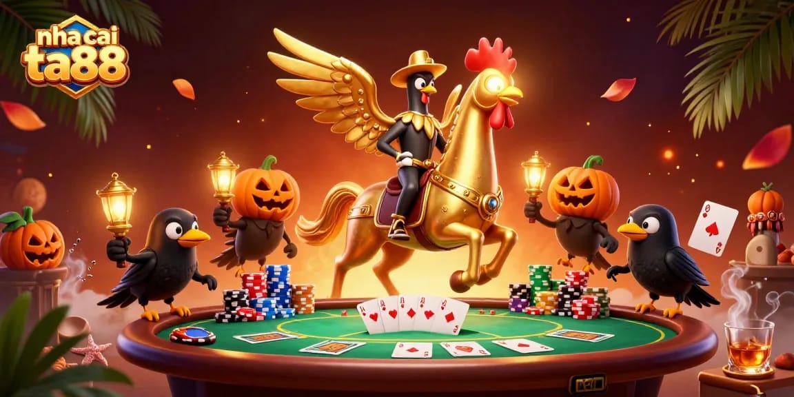 Experience thrilling gameplay at nha cai ta88 with a vibrant casino illustration showcasing poker excitement.