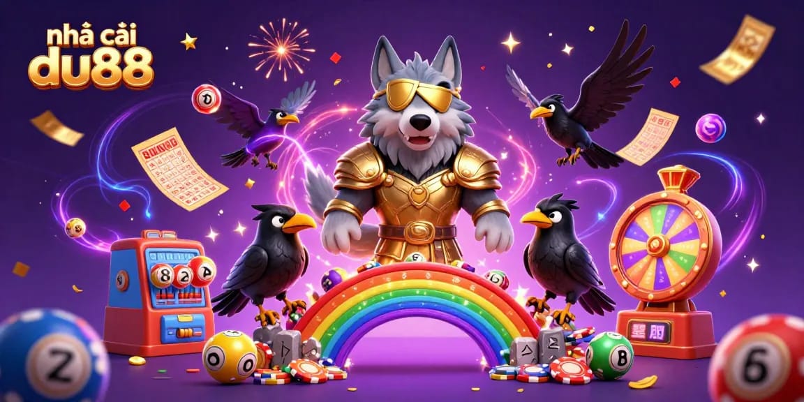 Experience excitement at nhà cái du88 with a vivid lottery scene featuring Odin and his ravens.