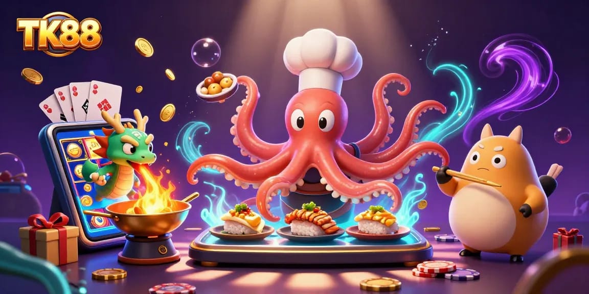Experience thrilling gaming adventures at TK88 with a vibrant underwater casino scene.