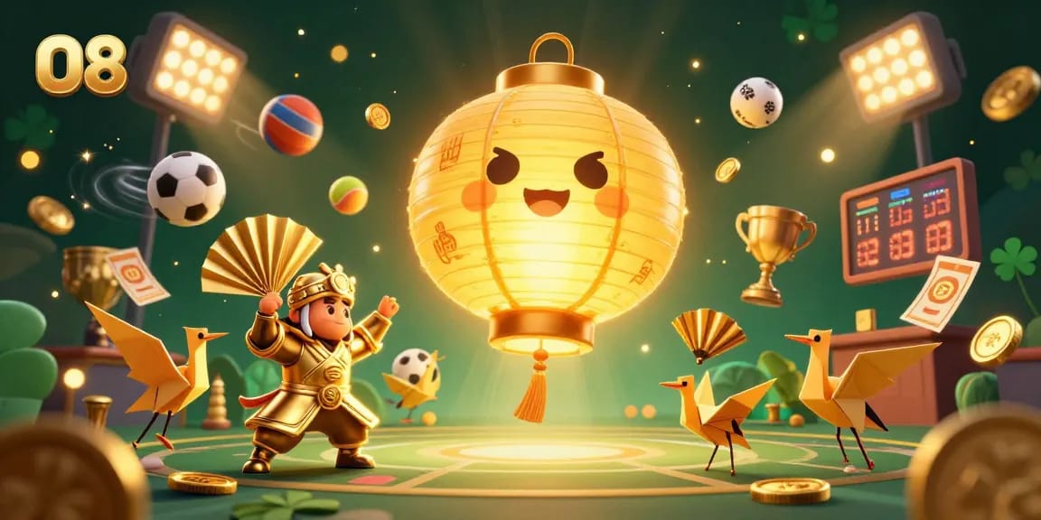 Experience the excitement of O8 with a vibrant illustration featuring dynamic casino elements and engaging characters.