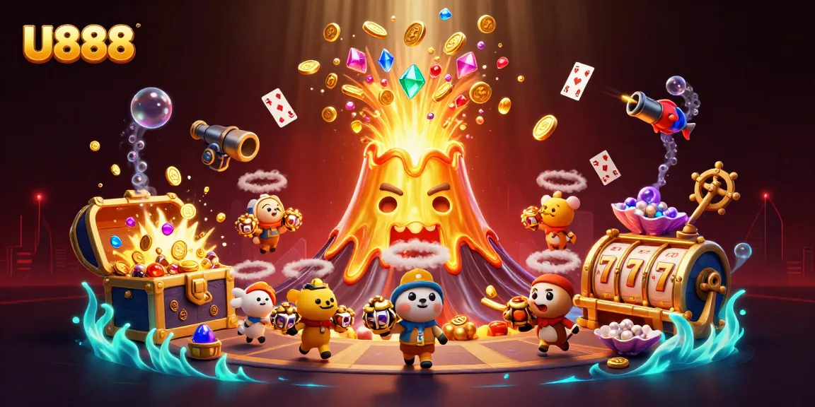 Engage in thrilling gameplay with U888 as you seize treasures from dynamic casino elements amidst vivid visuals.