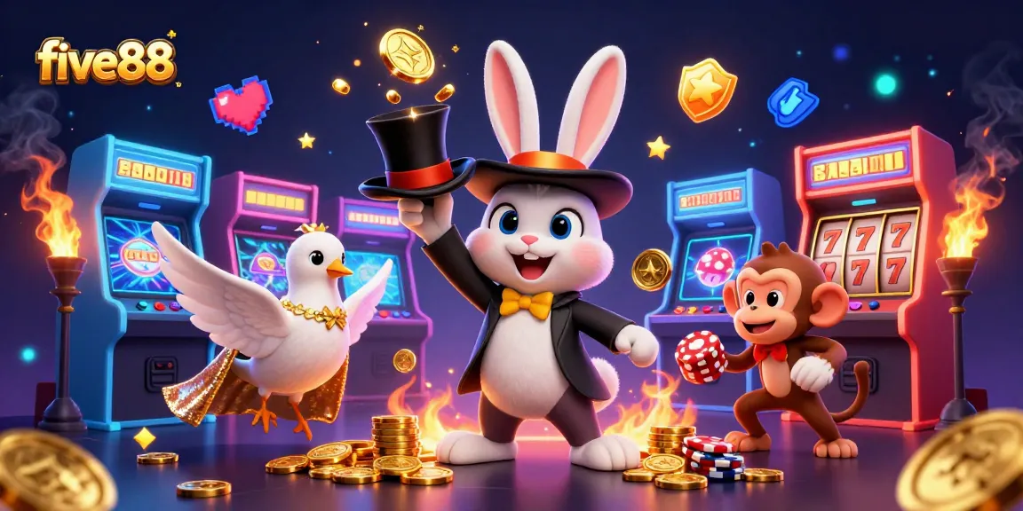 Engage in thrilling gameplay with five88, featuring magical characters and vibrant casino elements.