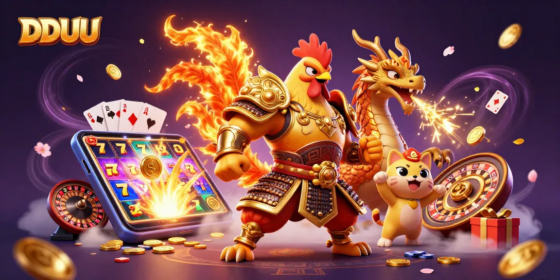 Experience exhilarating DDUU gameplay with vibrant characters and dynamic casino elements.