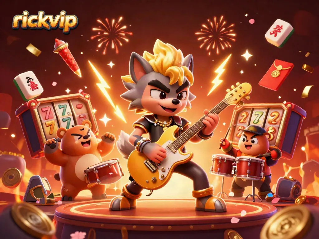 Experience thrilling gameplay at rickvip with a stunning casino stage scene featuring vibrant characters and dynamic action.