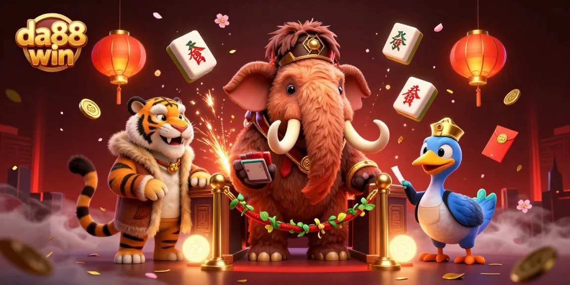 Experience da88 win with a vibrant 3D casino scene featuring unique characters and dynamic gambling elements.