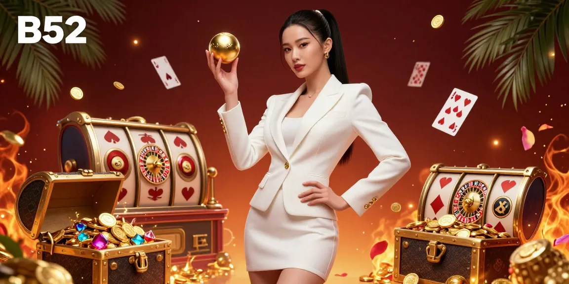 B52 club player enjoying a vibrant slot game experience with colorful casino elements and high-quality graphics.