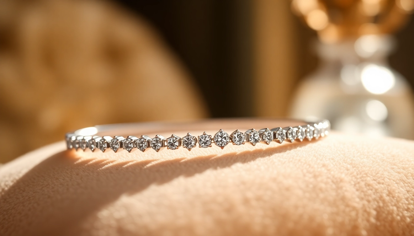 Admire the stunning Diamond by the yard bracelet featuring exquisite bezel-set diamonds.