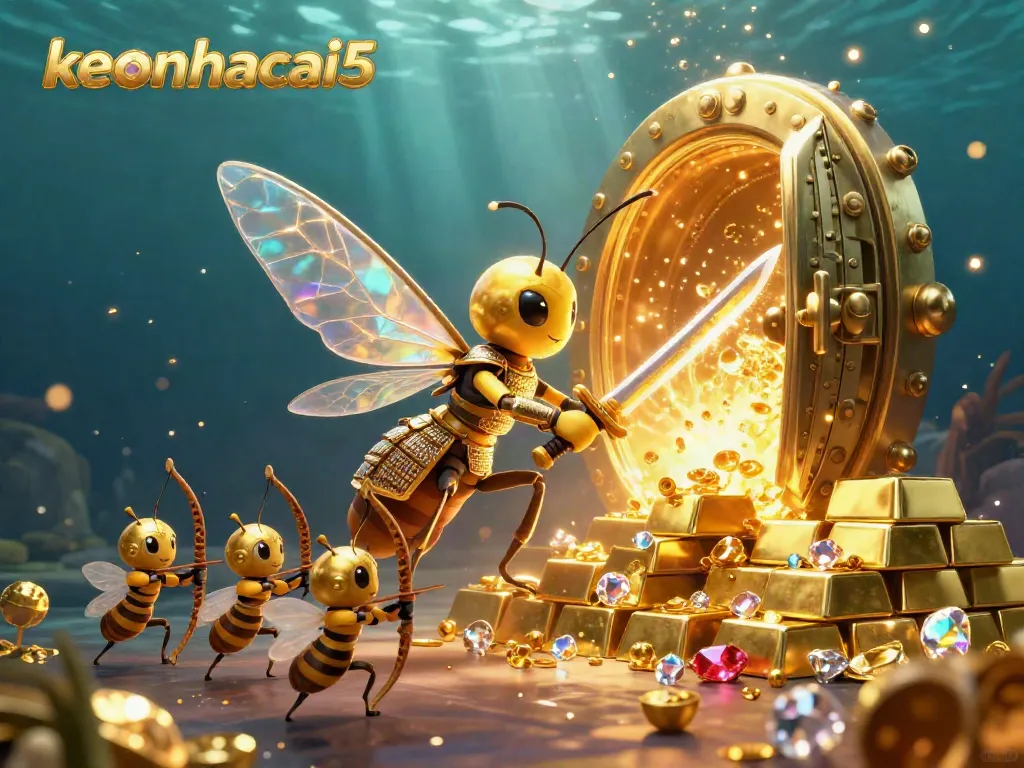 Bet on keonhacai5 for winning strategies in a vibrant casino scene.