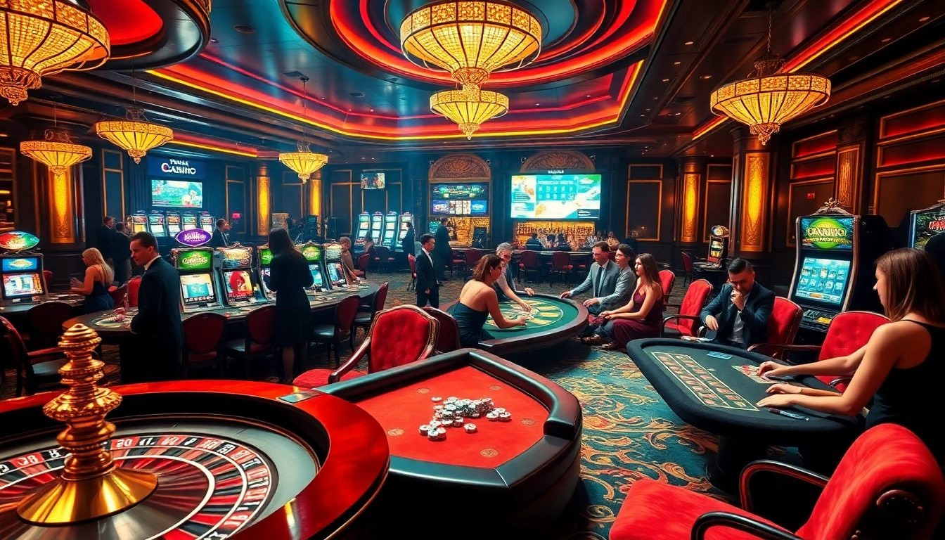Experience the thrill of winning at rr88 com with luxurious casino tables and vibrant slot machines.