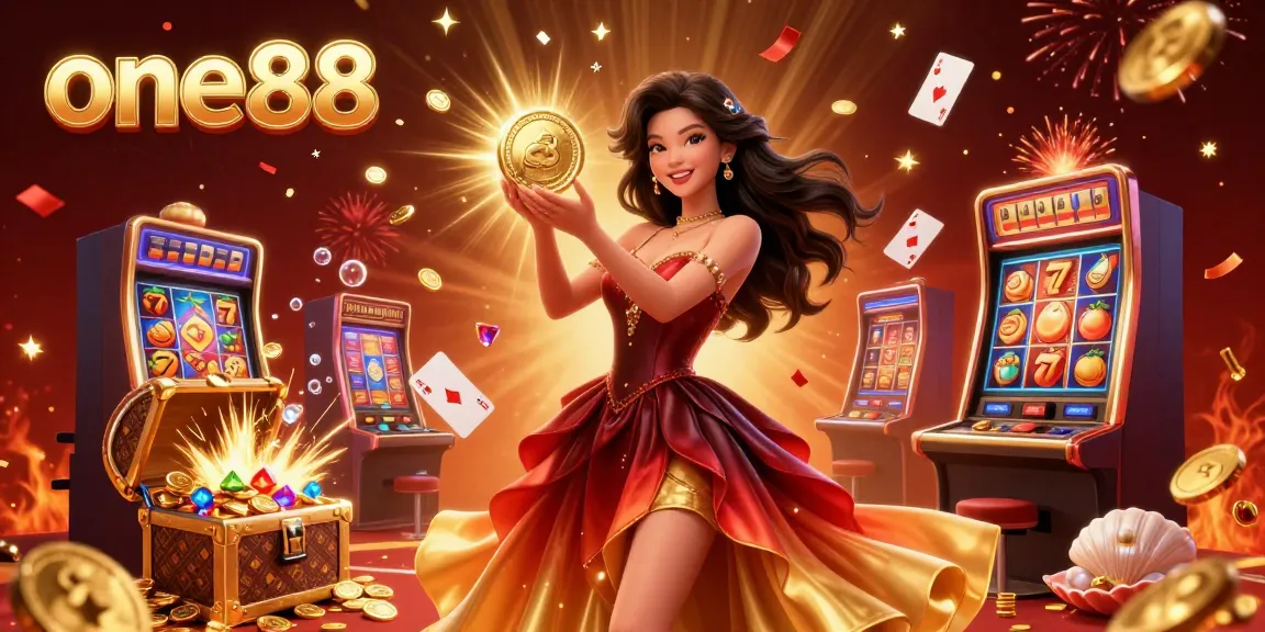 Experience the vibrant energy of one88 through this stunning 3D casino illustration showcasing a glamorous theme with exciting elements.