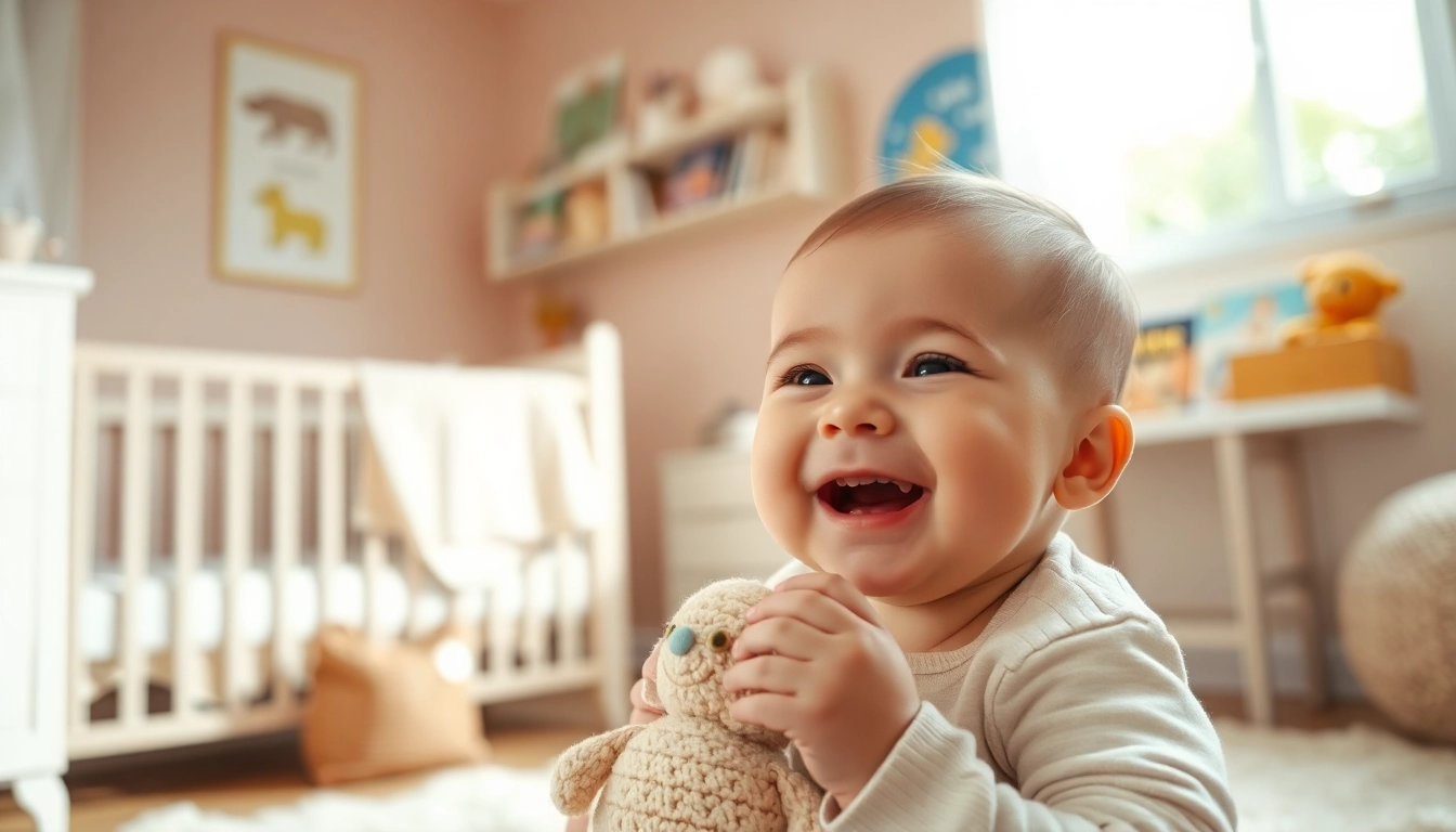 Capture precious moments in Babyfotografie showcasing joyful babies in a cozy nursery setting.