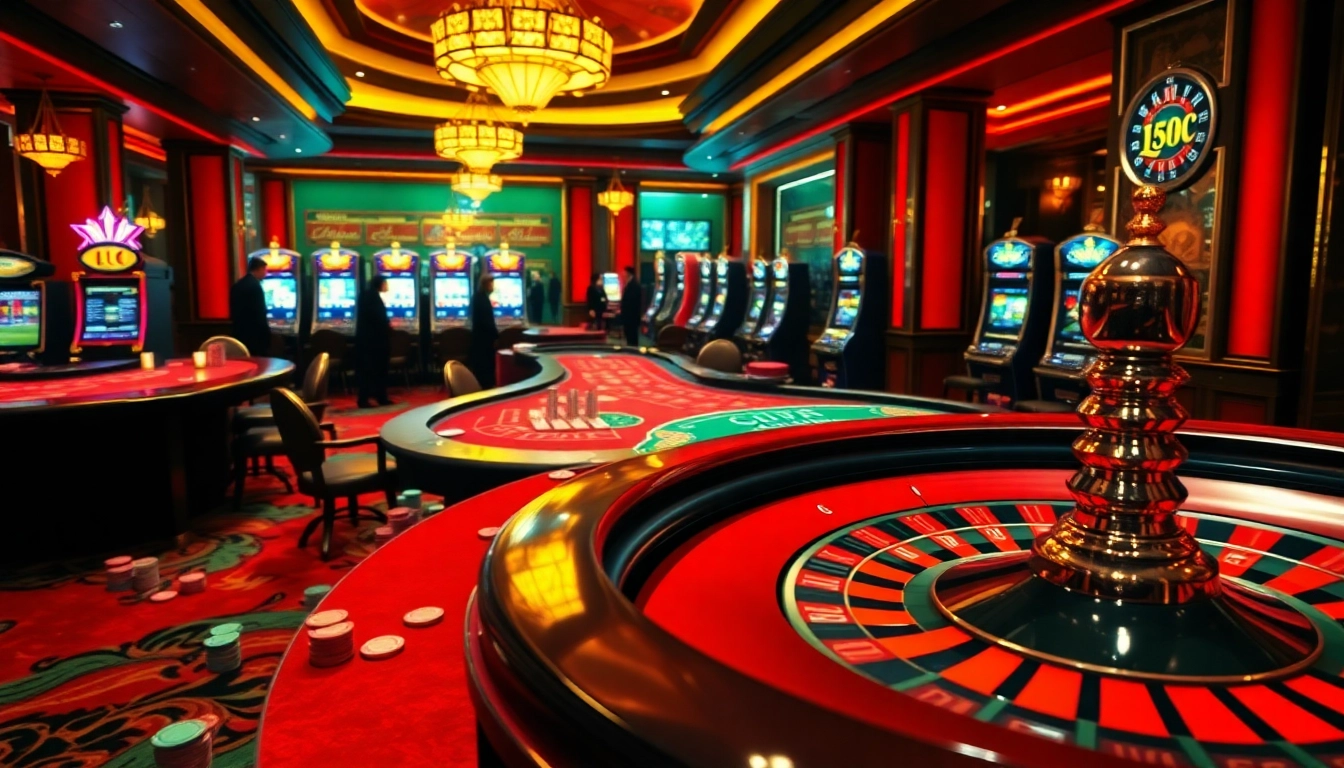 Experience the thrill of lc 88 with vibrant casino tables, roulette wheels, and engaging slot machines.
