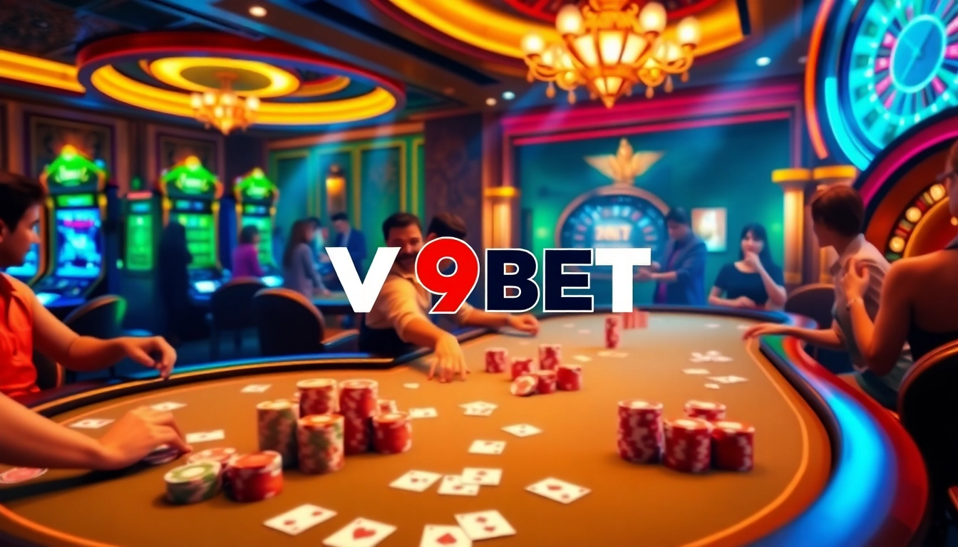 Experience the thrill of v9bet đang nhập at a luxurious casino scene with dynamic players and engaging games.