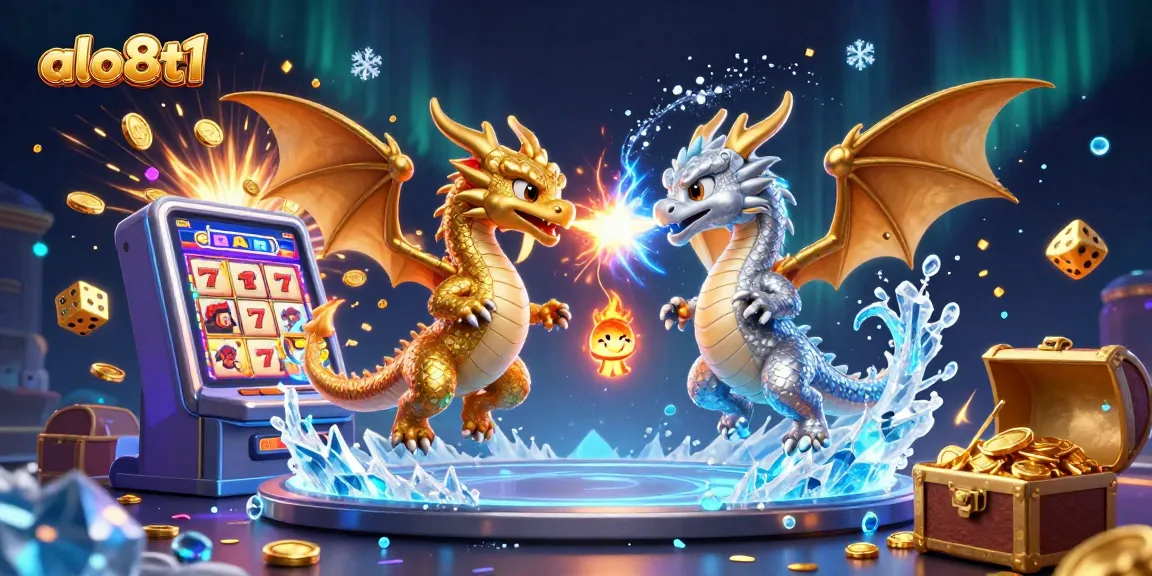 Experience exciting wins at alo8t1 with vibrant dragons, slots, and treasure in a magical casino scene.