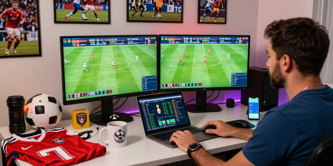 Giai ma keo nha cai displayed in a lively sports analysis environment with betting statistics and football memorabilia.