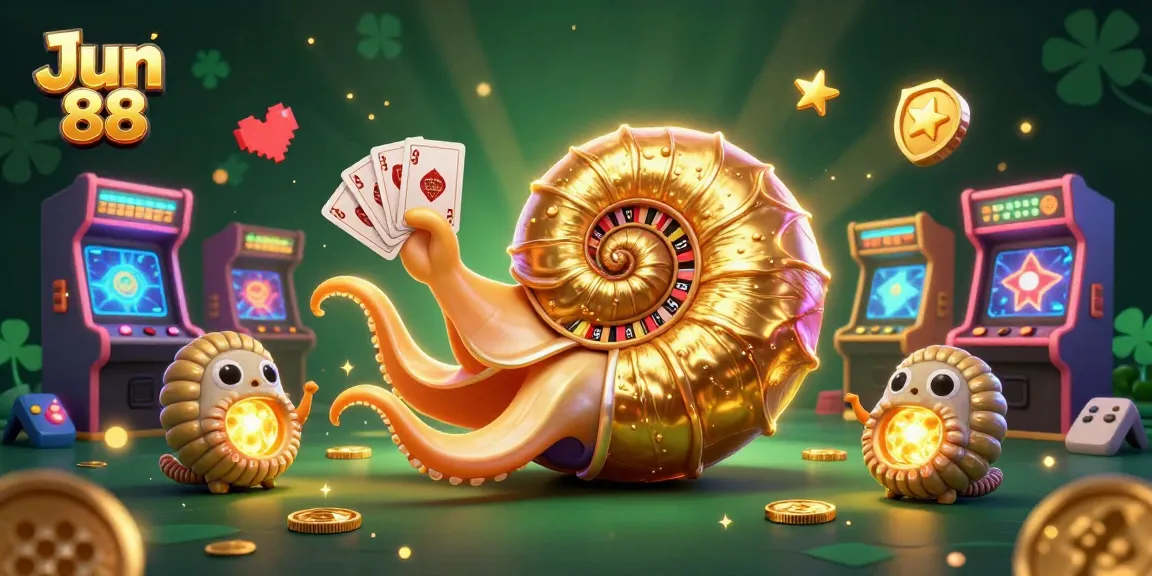 Experience the thrill of Jun 88 with interactive casino gaming, showcasing vibrant characters and dynamic visual elements.