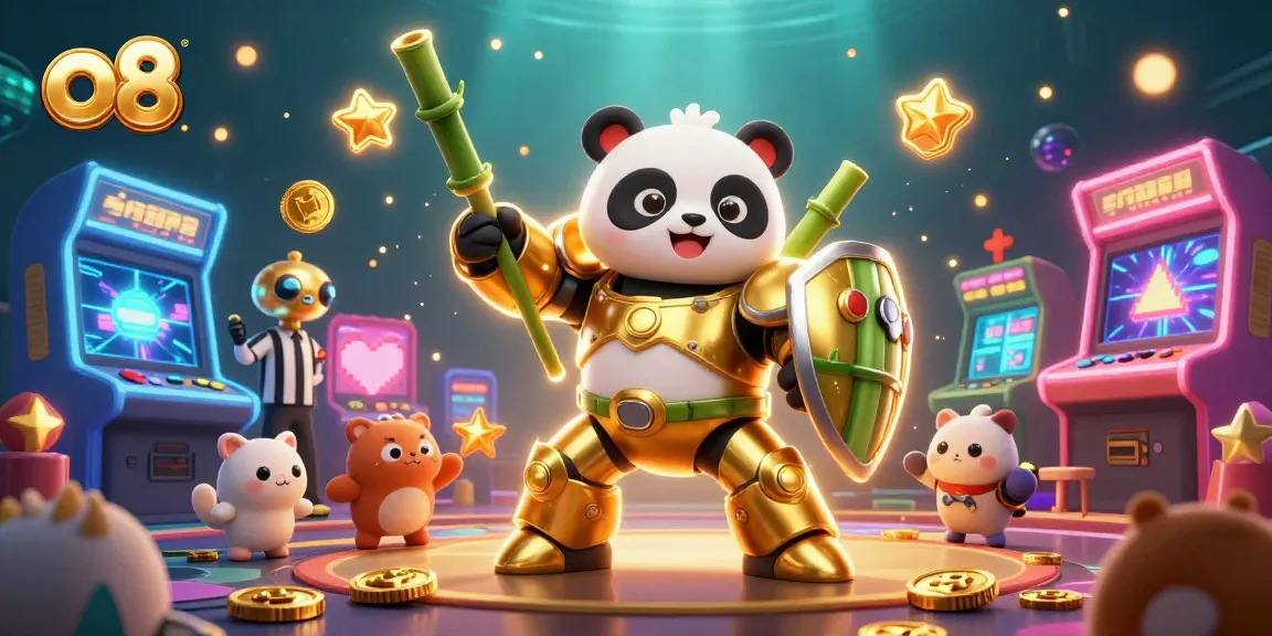 Experience thrilling gameplay at o8 with the golden panda guiding players through vibrant casino adventures.