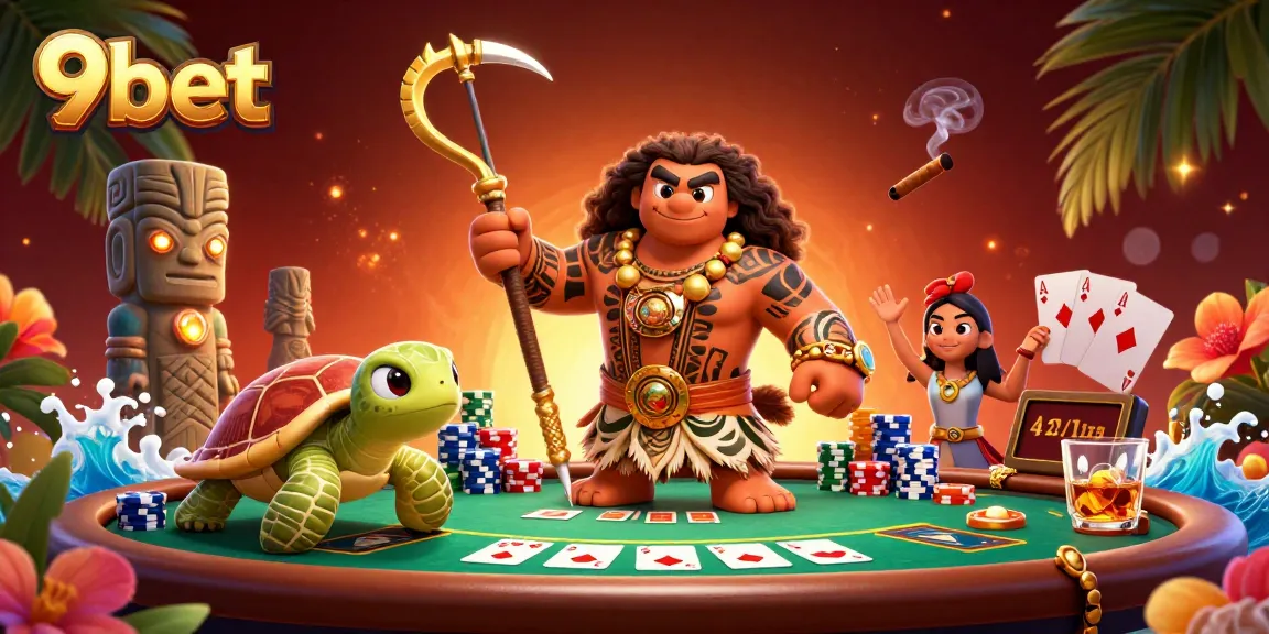 Experience excitement with 9bet through vibrant poker action and colorful casino elements.