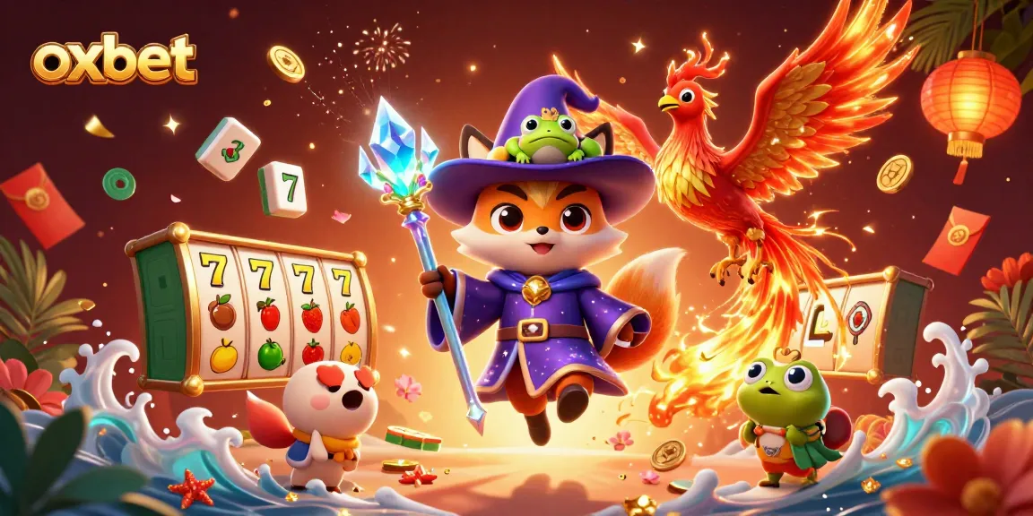 Play exciting slots and jackpots at oxbet featuring a mystical fox wizard in vibrant 3D