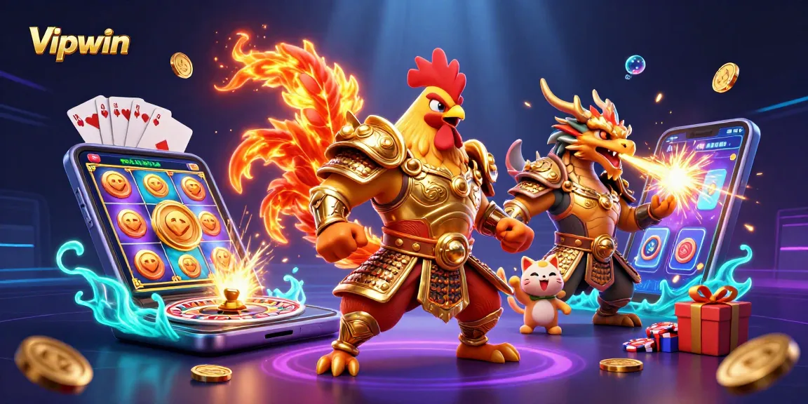 Experience thrilling gameplay at Vipwin with dynamic characters and vibrant casino elements.